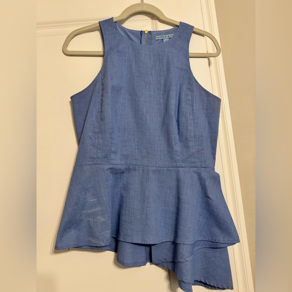 ANTONIO MELANI Light Blue Sleeveless Top